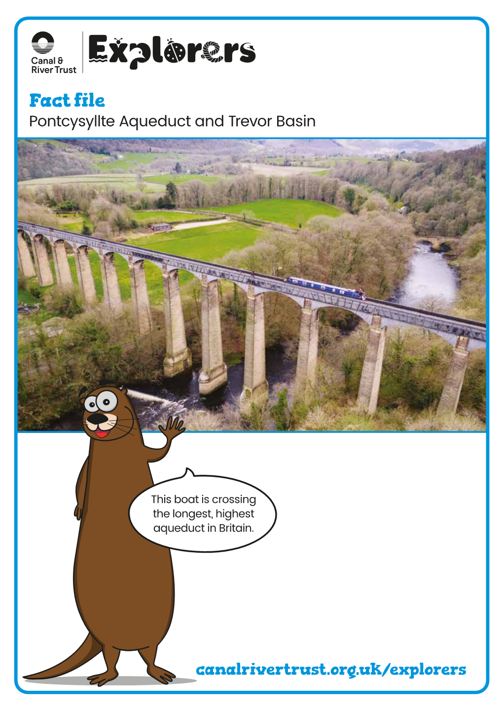 Fact File Pontcysyllte Aqueduct and Trevor Basin