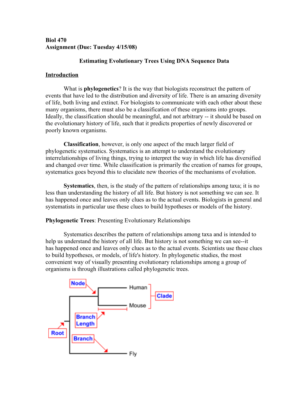 Estimating Evolutionary Trees Using DNA Sequence Data