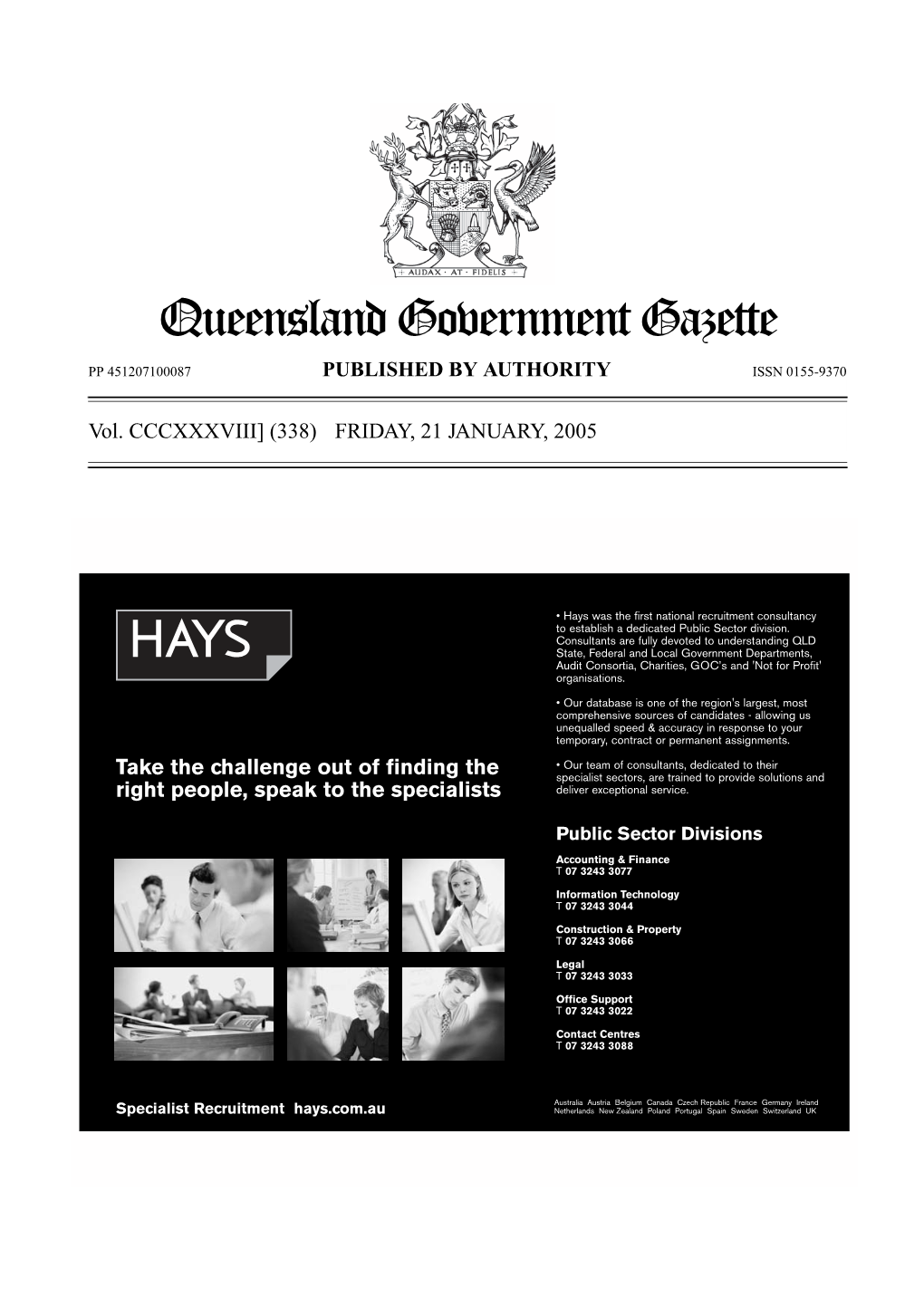 Queensland Government Gazette