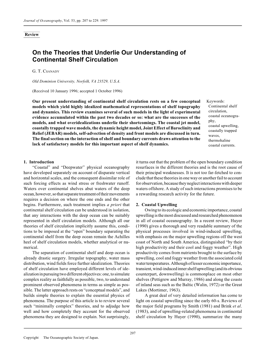 On the Theories That Underlie Our Understanding of Continental Shelf Circulation