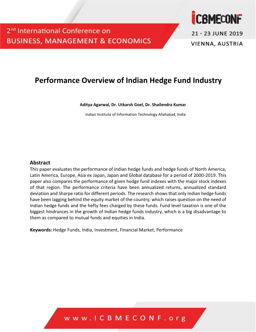 Performance Overview of Indian Hedge Fund Industry