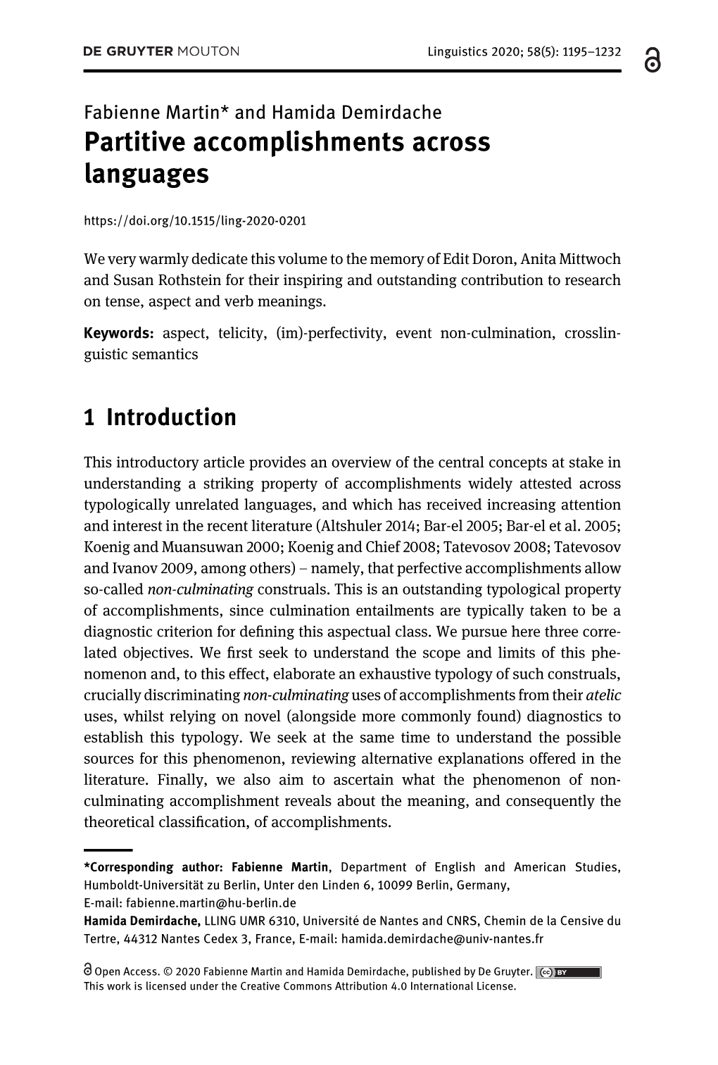 Partitive Accomplishments Across Languages