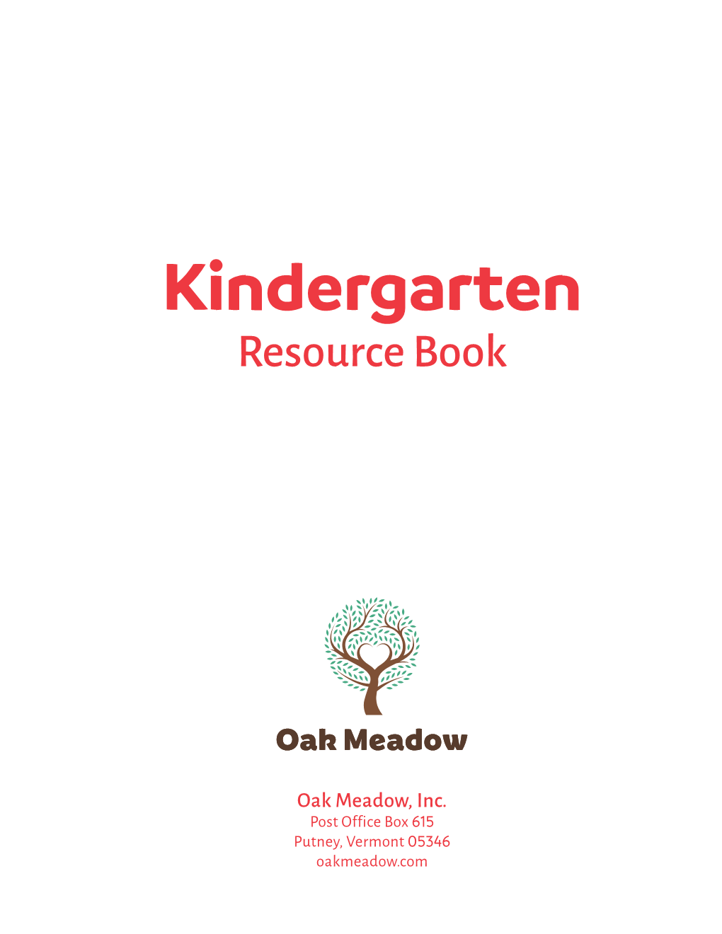 Kindergarten Resource Book