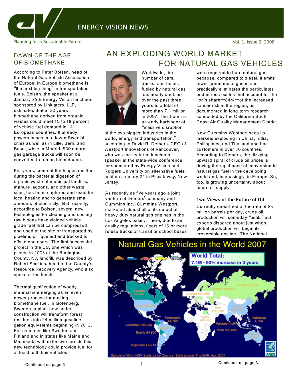 An Exploding World Market for Natural Gas Vehicles
