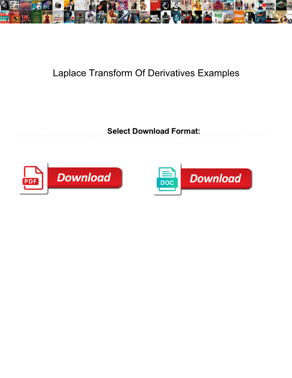 Laplace Transform of Derivatives Examples