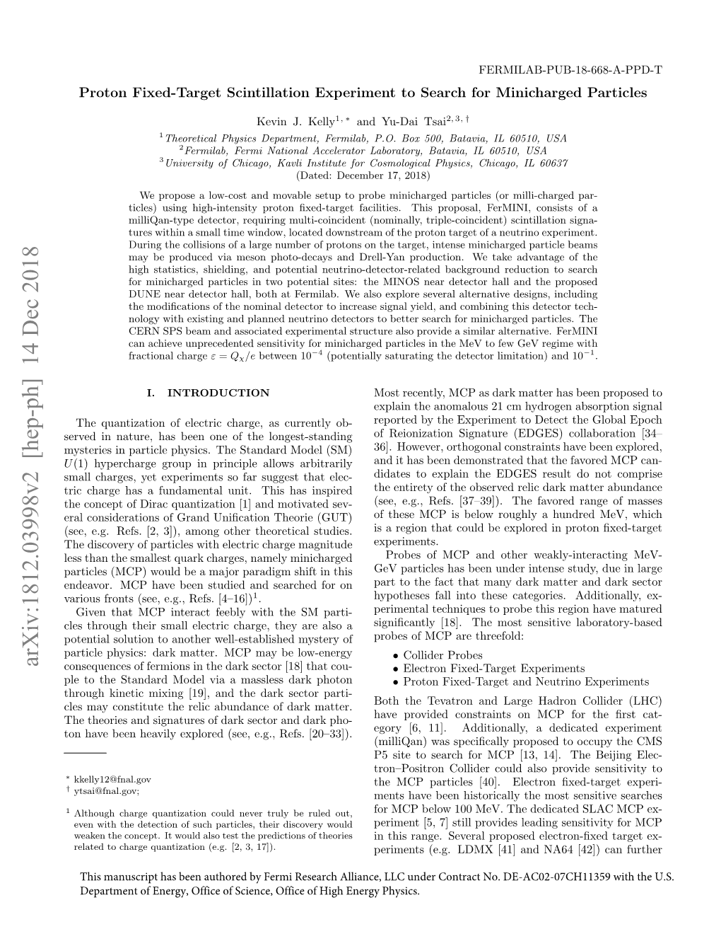 Arxiv:1812.03998V2 [Hep-Ph]