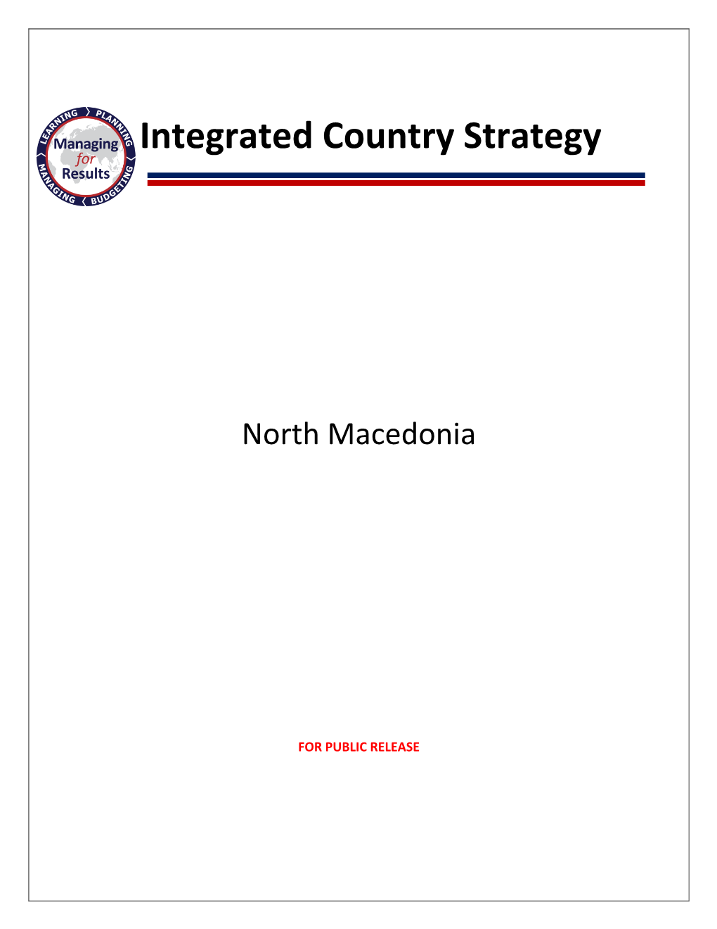 Integrated Country Strategy