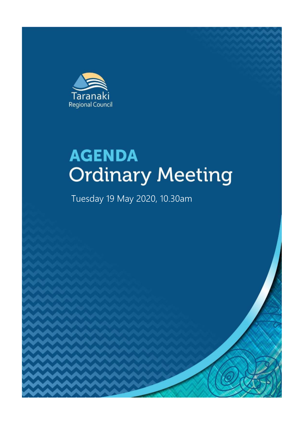 Taranaki Regional Council Meeting Agenda May 2020