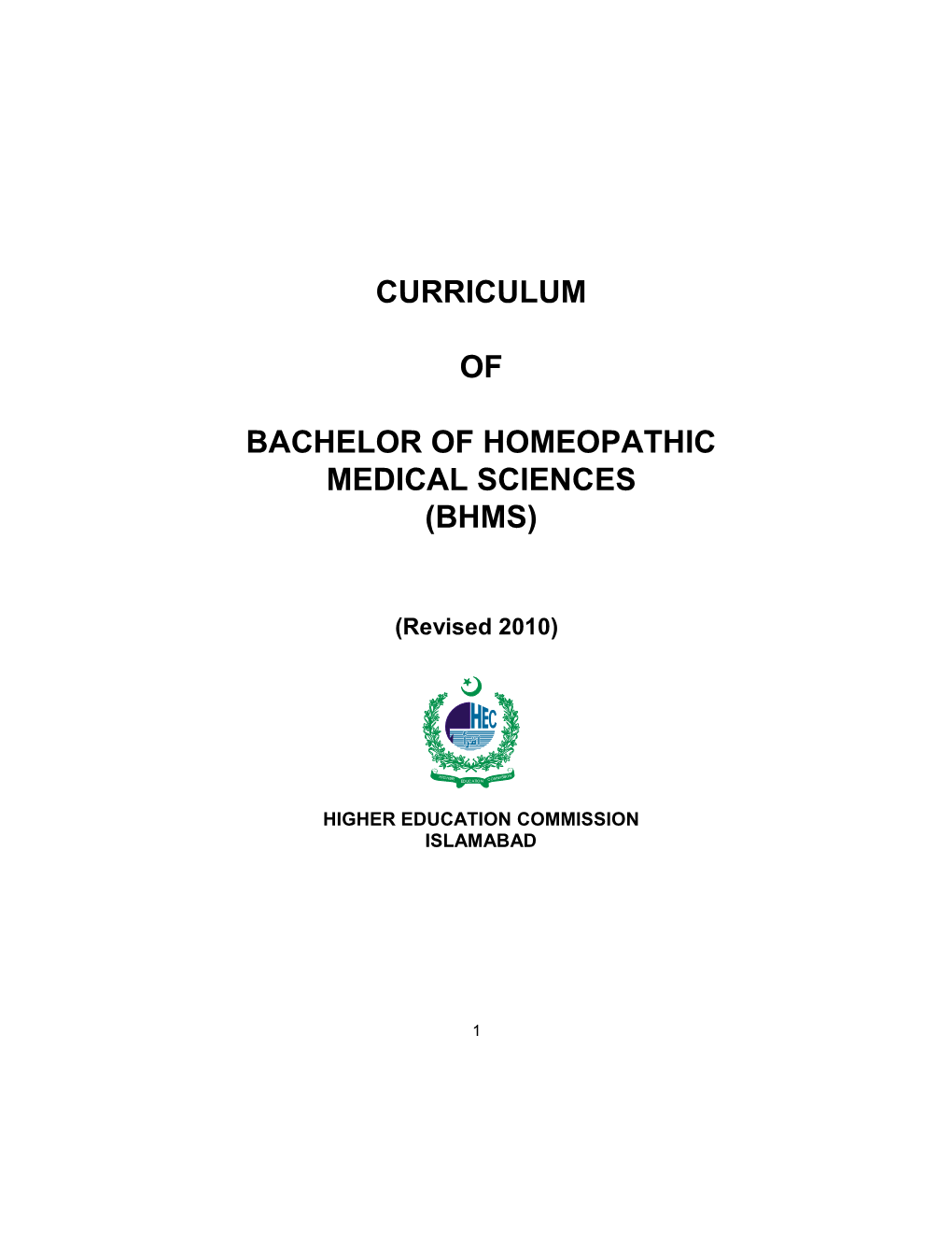 BHMS Syllabus