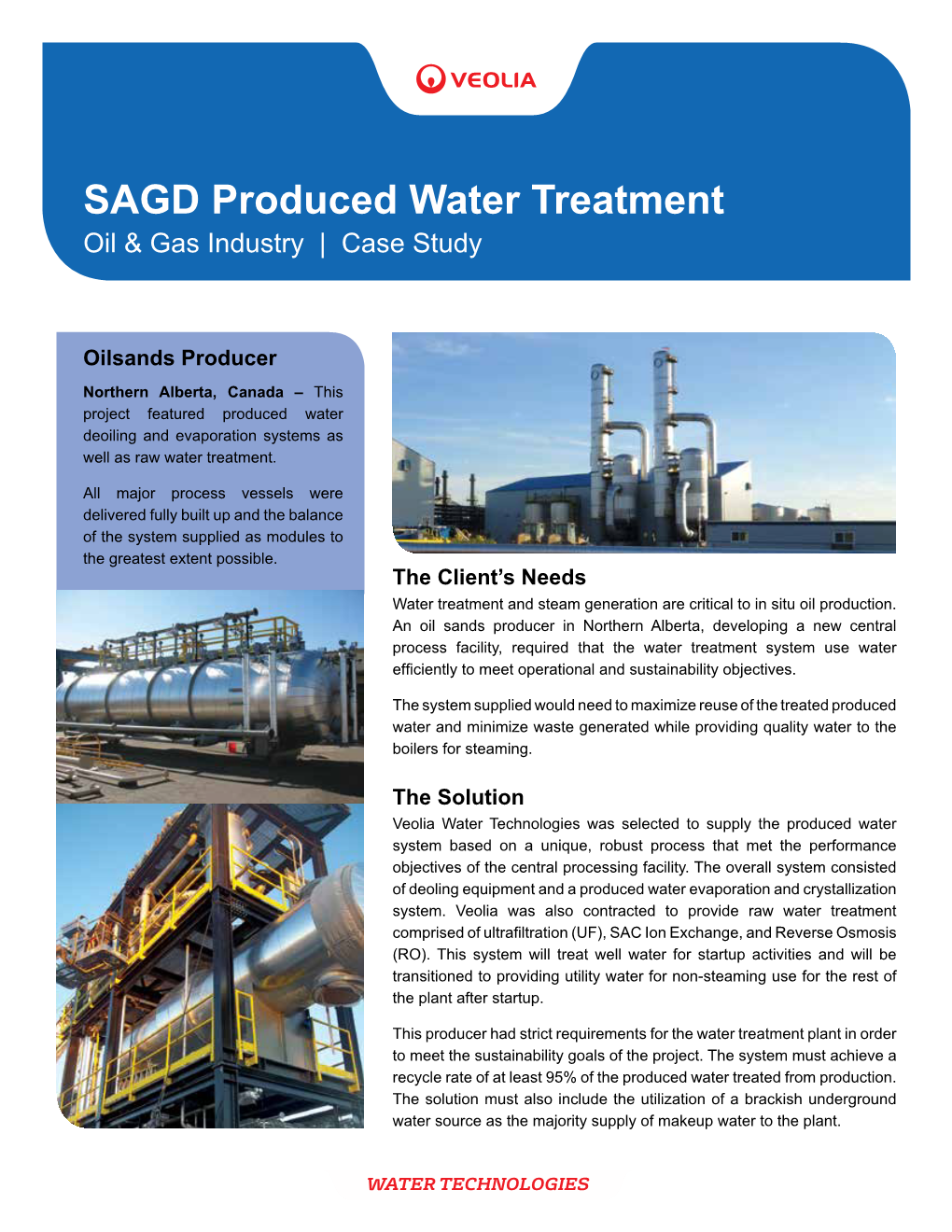 SAGD Produced Water Treatment Oil & Gas Industry | Case Study