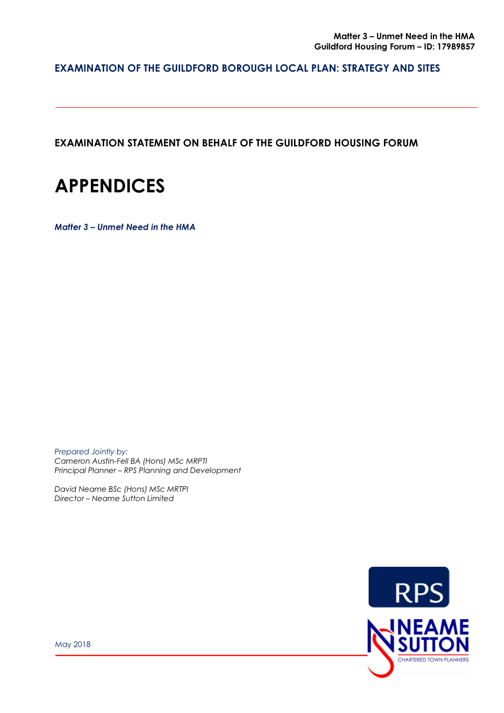 REP-11458241-002A Guildford Housing Forum Matter 3 Appendices