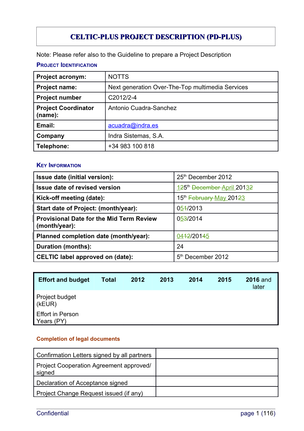 CELTIC-Plus Project Description (PD-Plus)