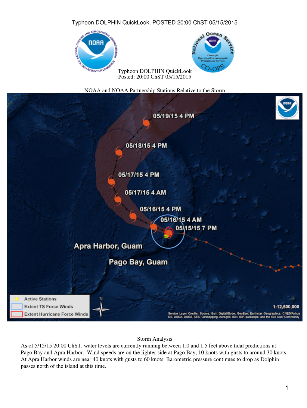 Typhoon DOLPHIN Quicklook, POSTED 20:00 Chst 05/15/2015