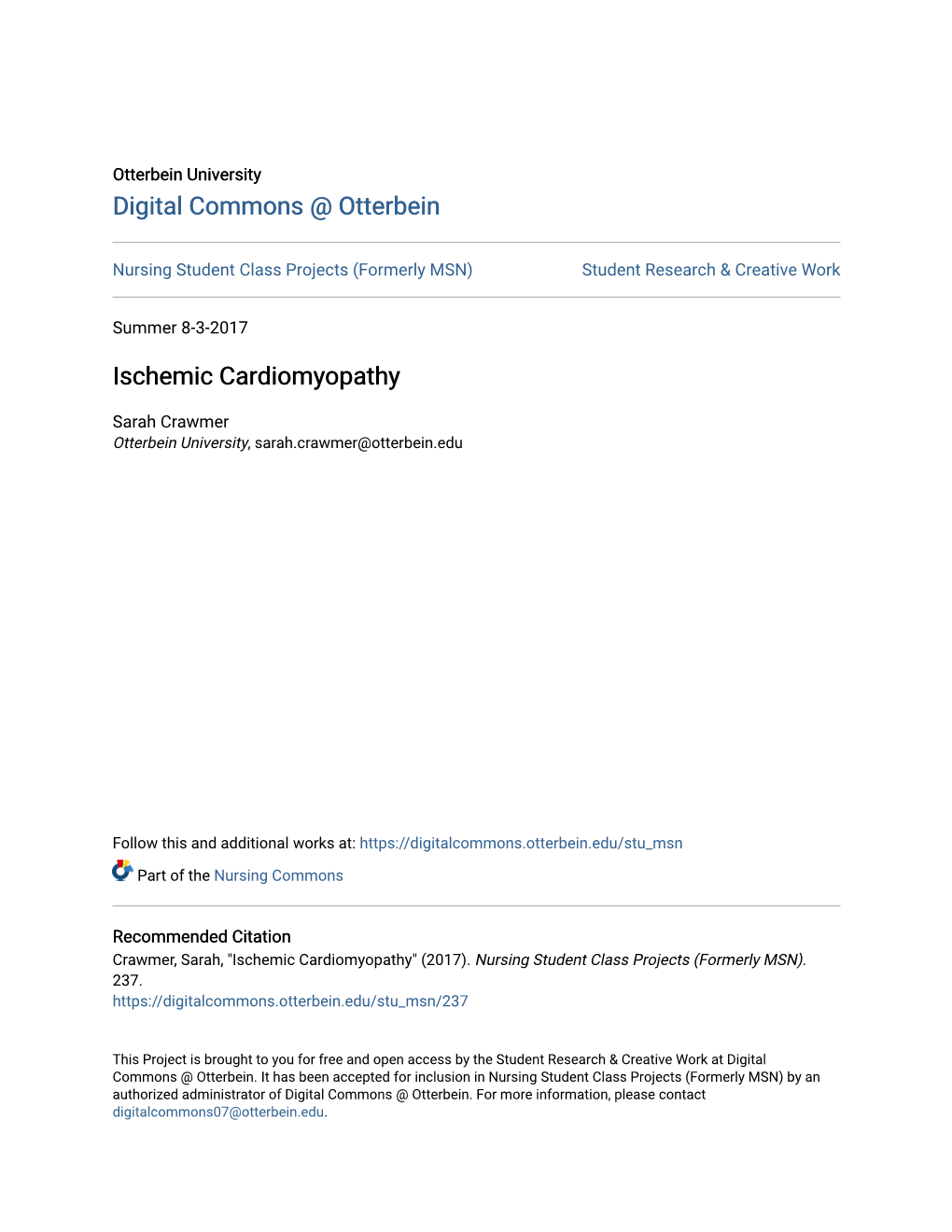 Ischemic Cardiomyopathy