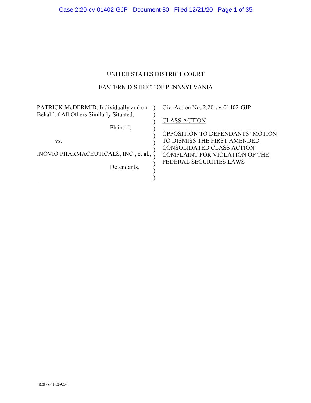 Case 2:20-Cv-01402-GJP Document 80 Filed 12/21/20 Page 1 of 35