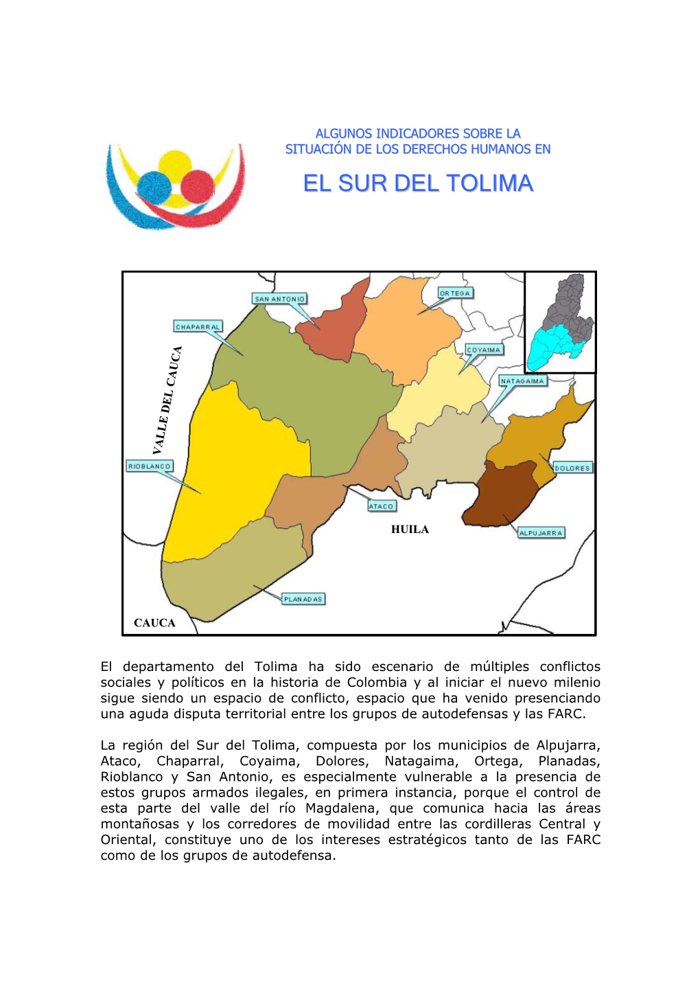 Informe Sobre Indicadores De Derechos Humanos Y Dih De