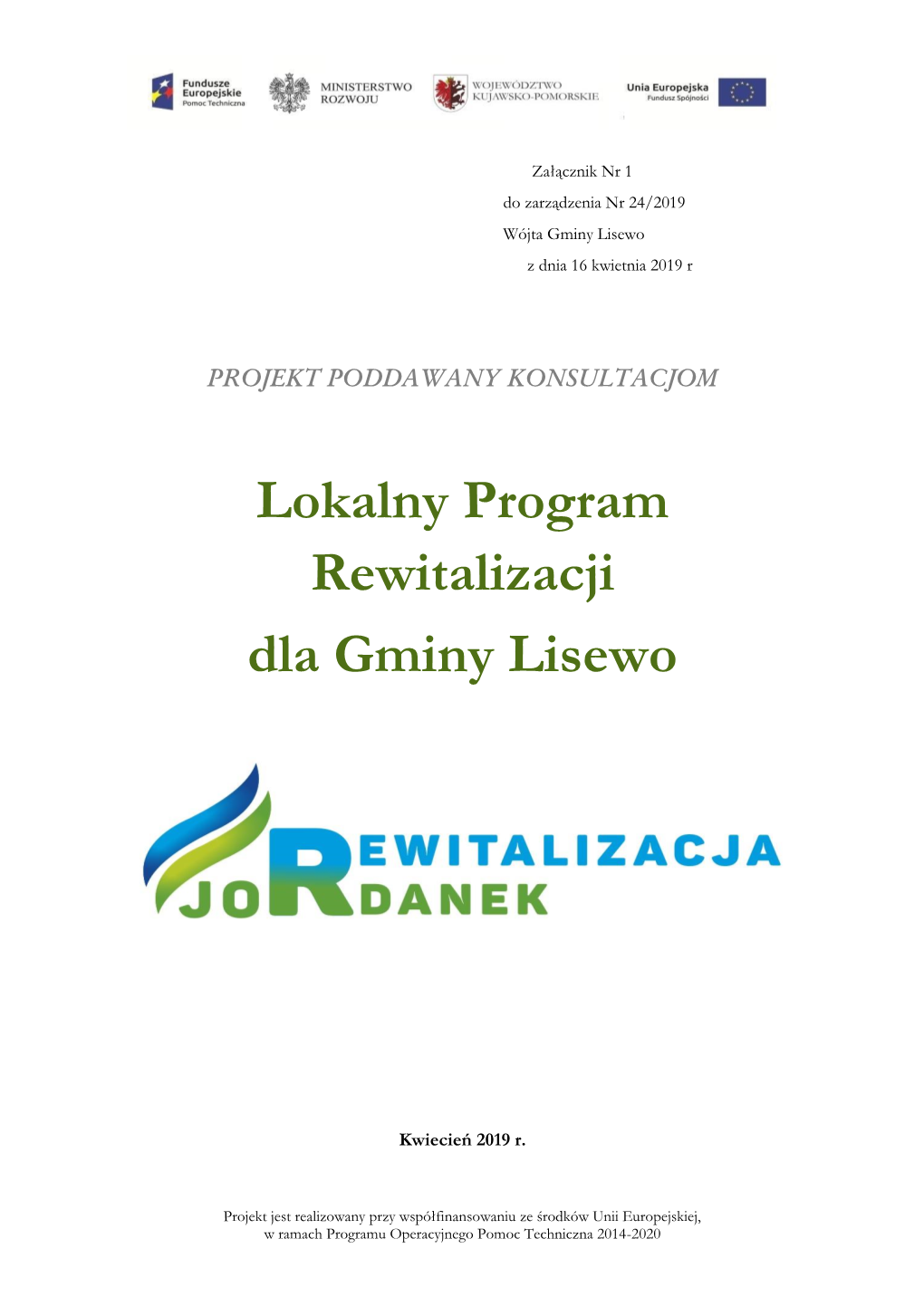 Lokalny Program Rewitalizacji Dla Gminy Lisewo