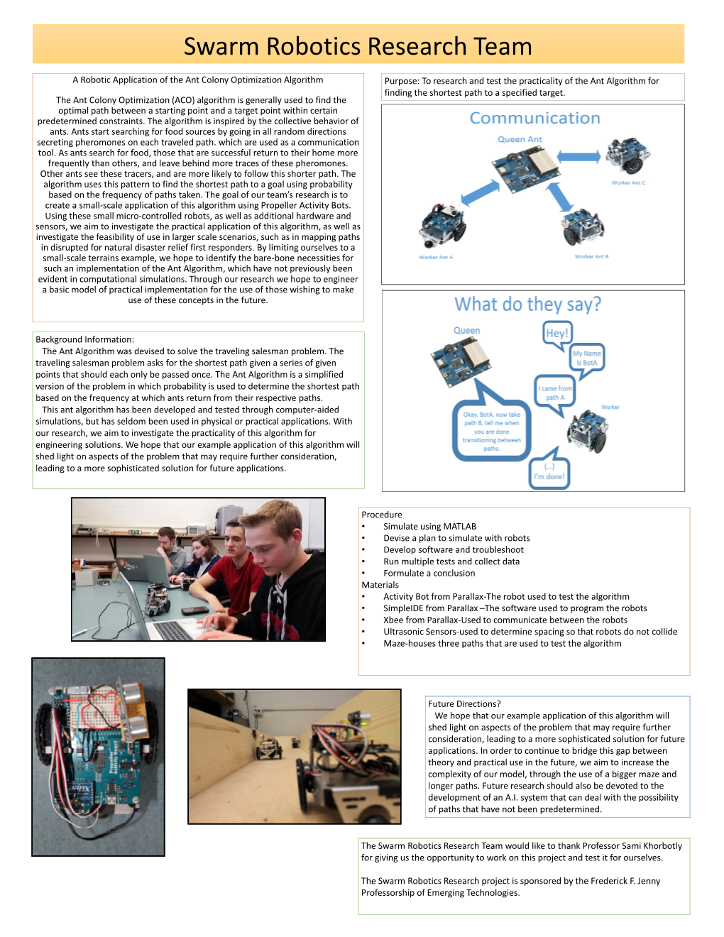 Swarm Robotics Research Team