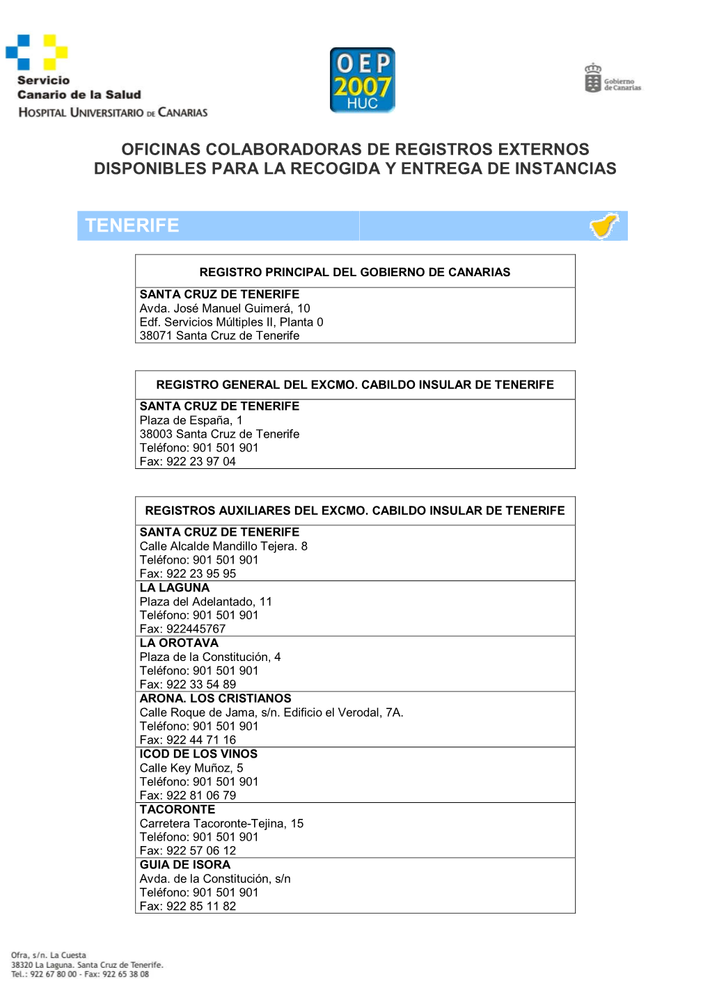 Oficinas Colaboradoras De Registros Externos Disponibles Para La Recogida Y Entrega De Instancias