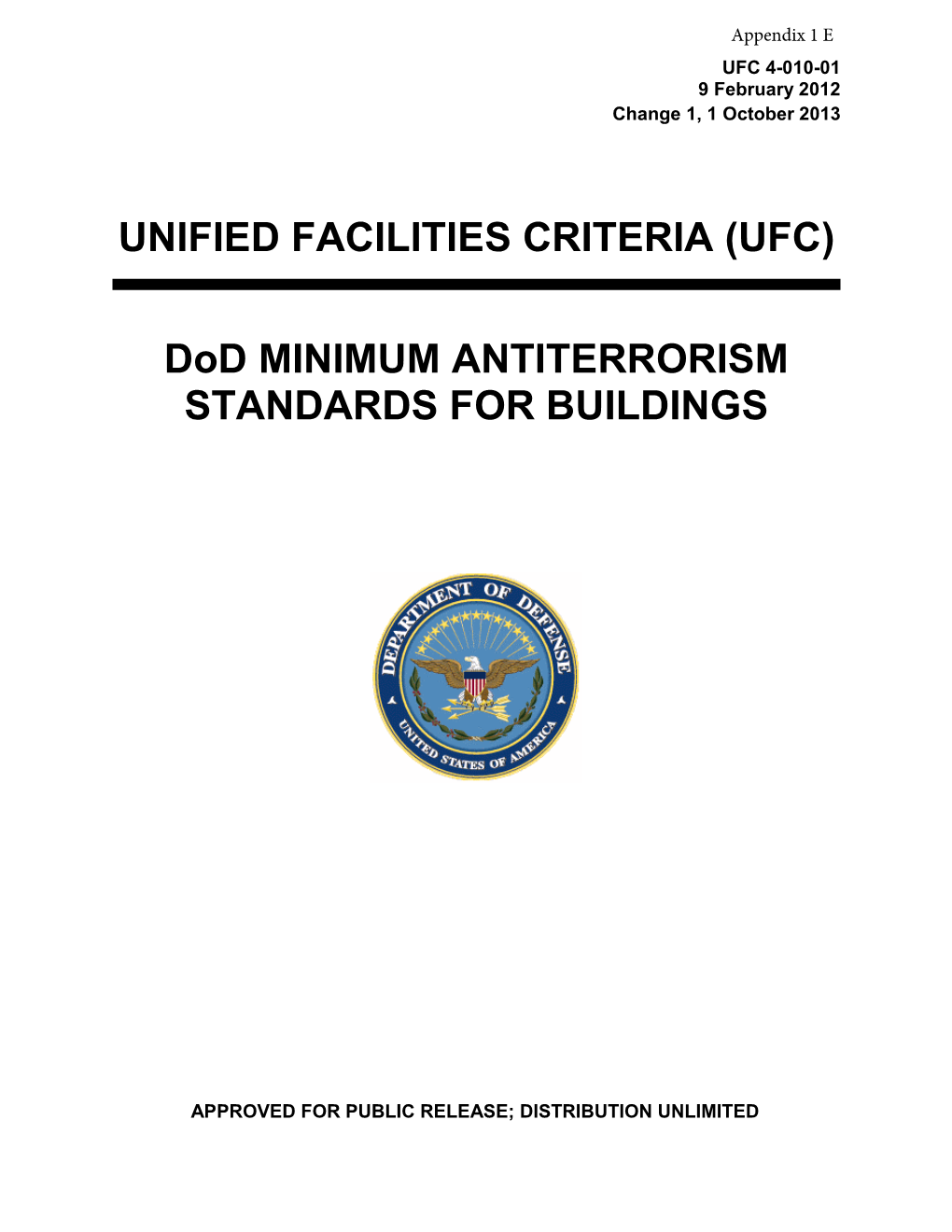 UFC 4-010-01 Dod Minimum Antiterrorism Standards For