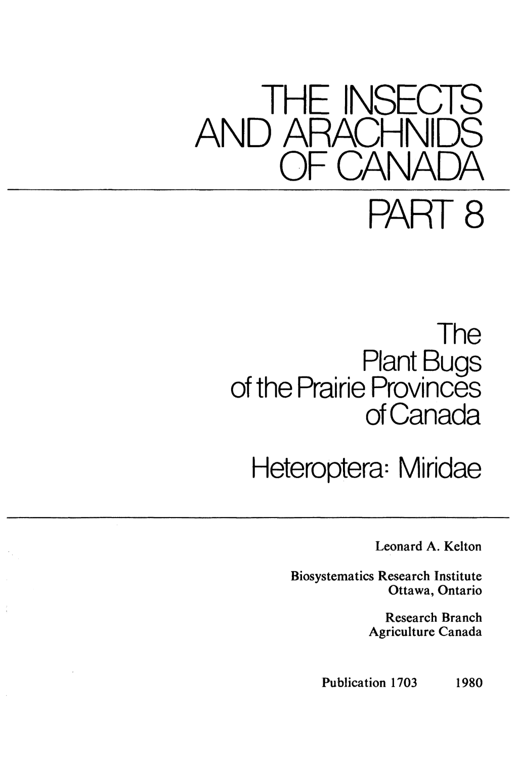 The Insects and Arachnids of Canada Part 8