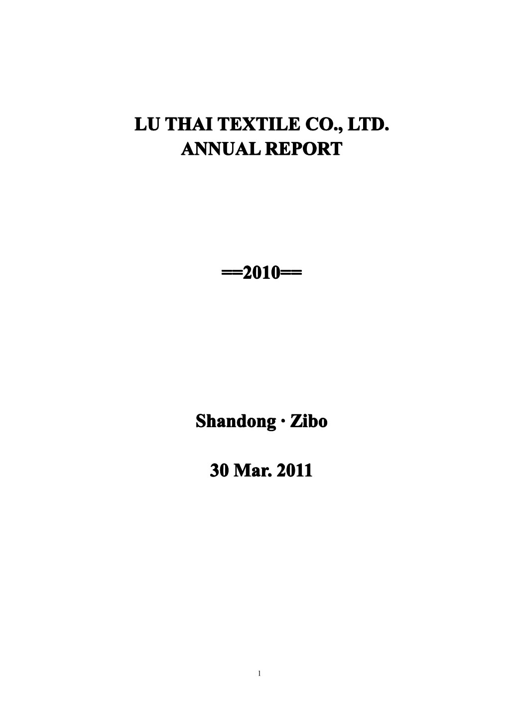 Lu Thai Textile Co., Ltd