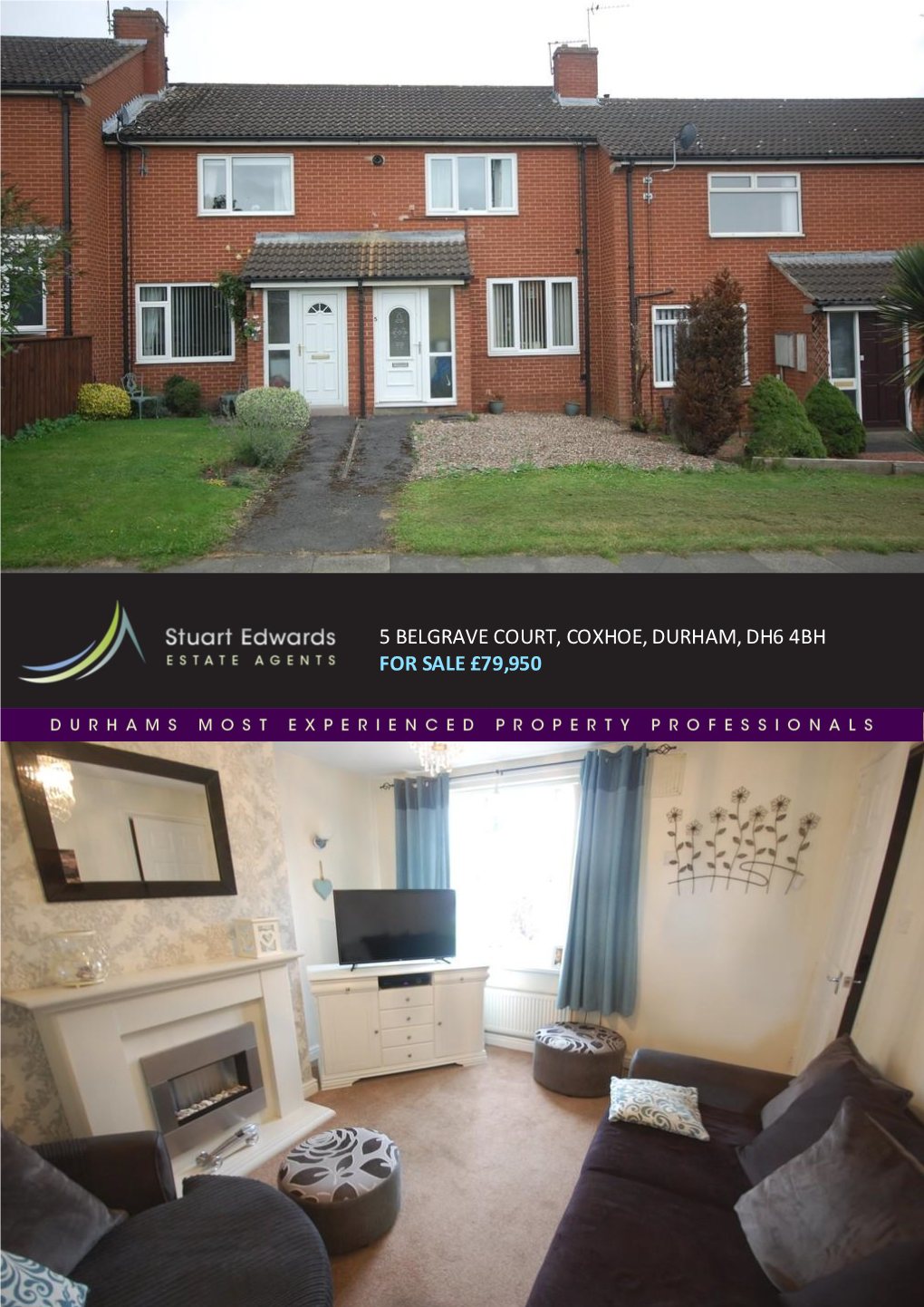 5 Belgrave Court, Coxhoe, Durham, Dh6 4Bh for Sale £79,950