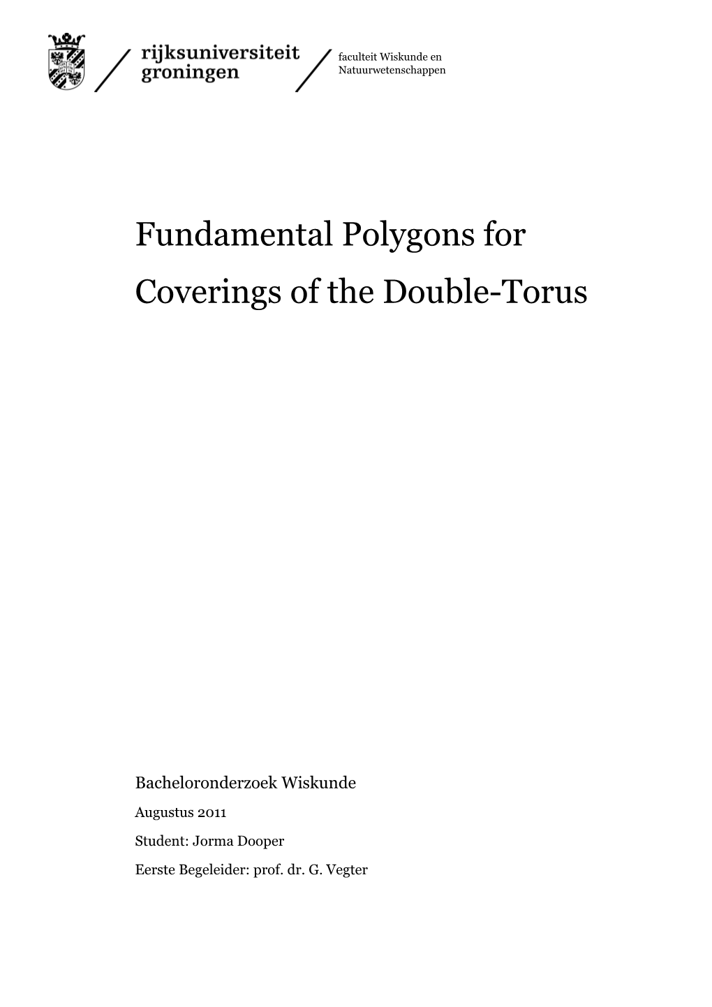 Fundamental Polygons for Coverings of the Double-Torus