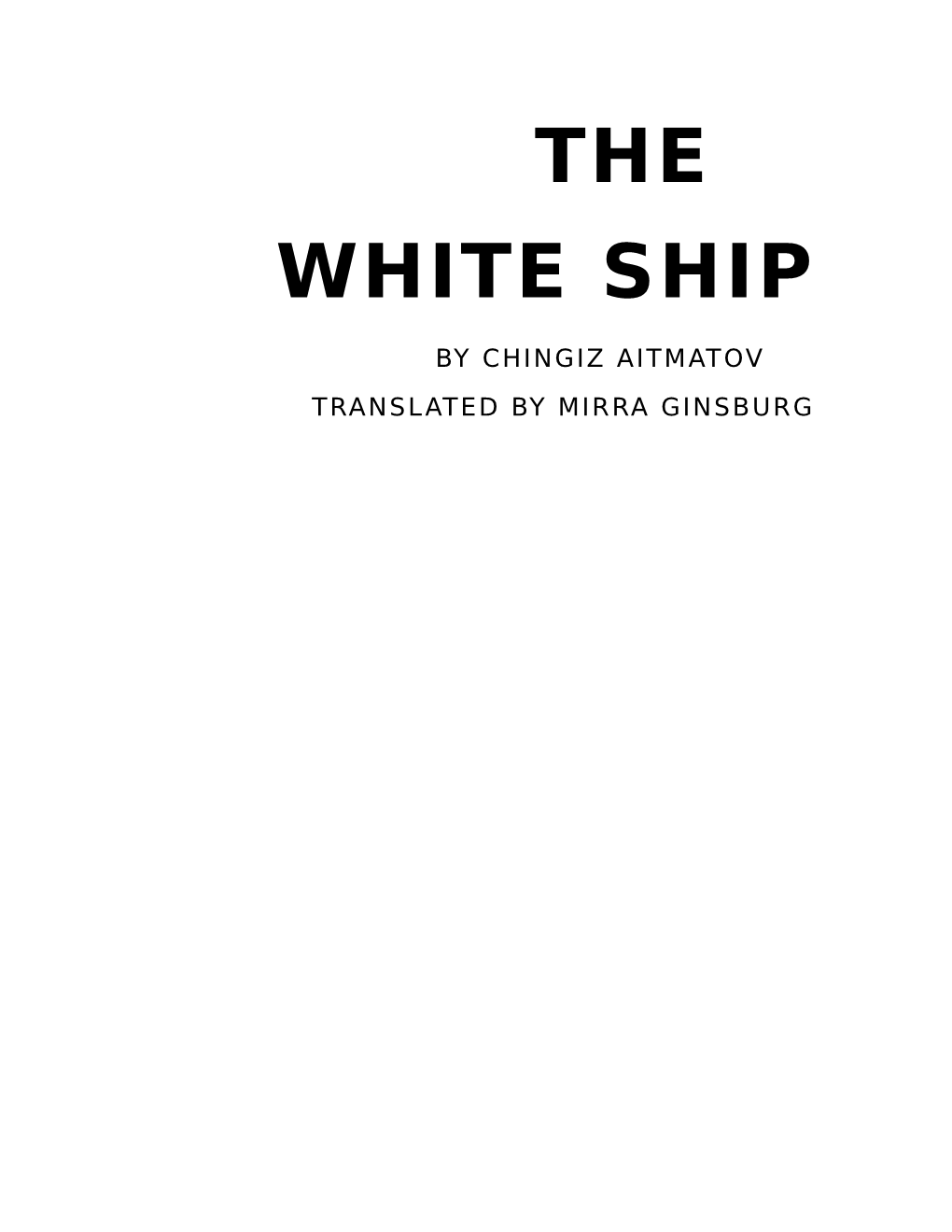 The White Ship