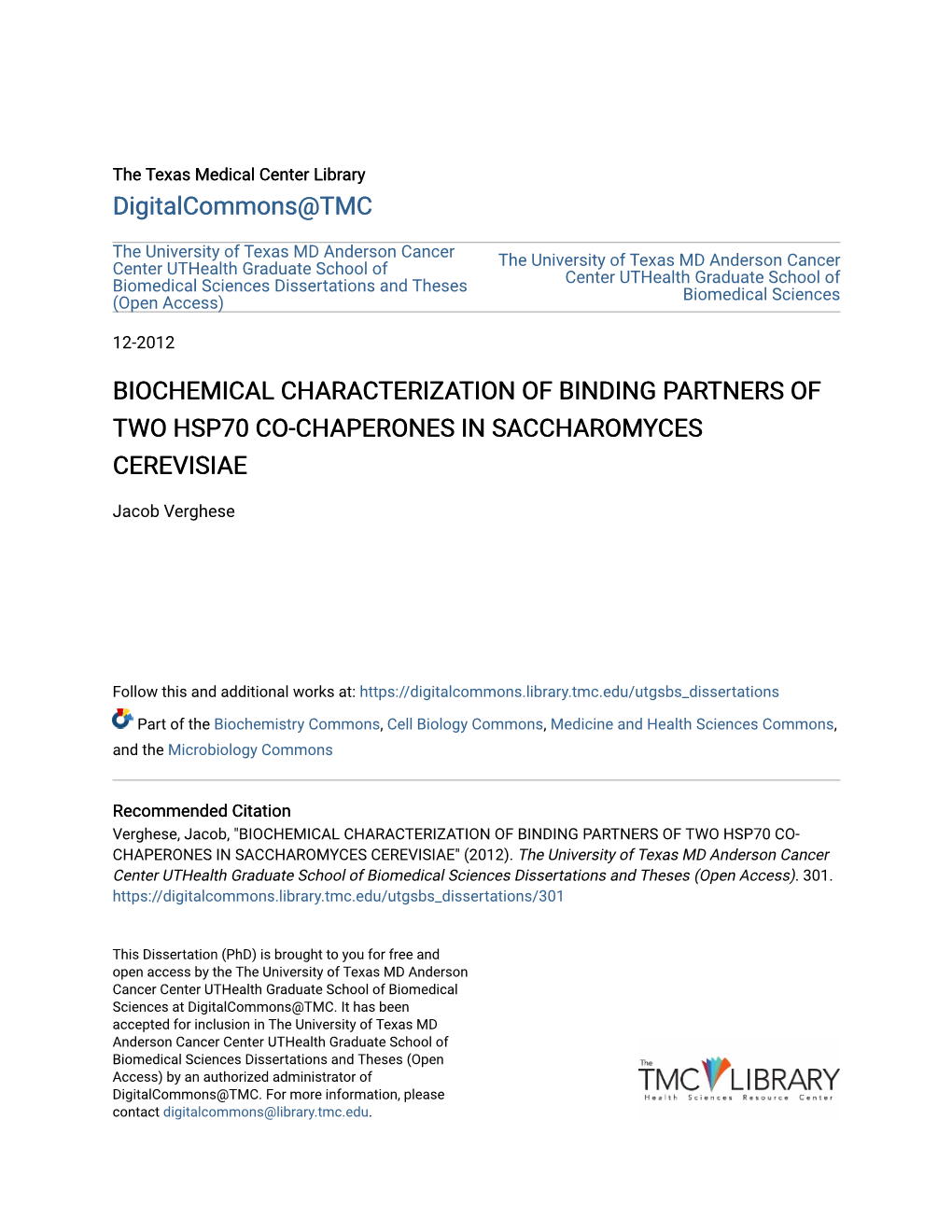 Biochemical Characterization of Binding Partners of Two Hsp70 Co-Chaperones in Saccharomyces Cerevisiae