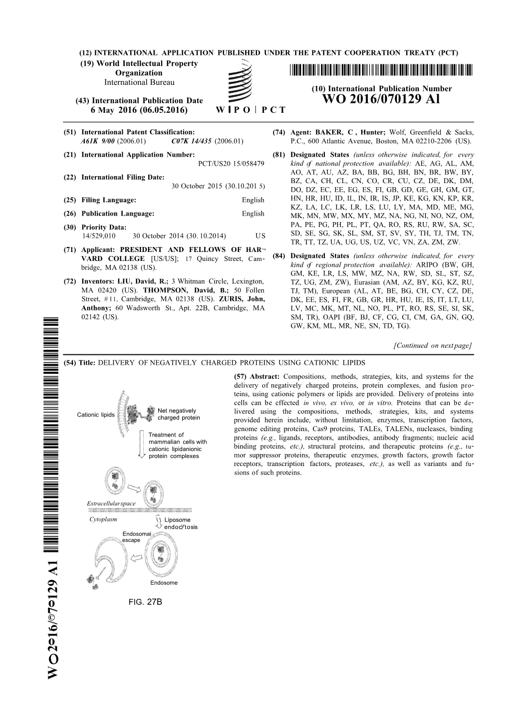 WO 2016/070129 Al 6 May 2016 (06.05.2016) W P O P C T
