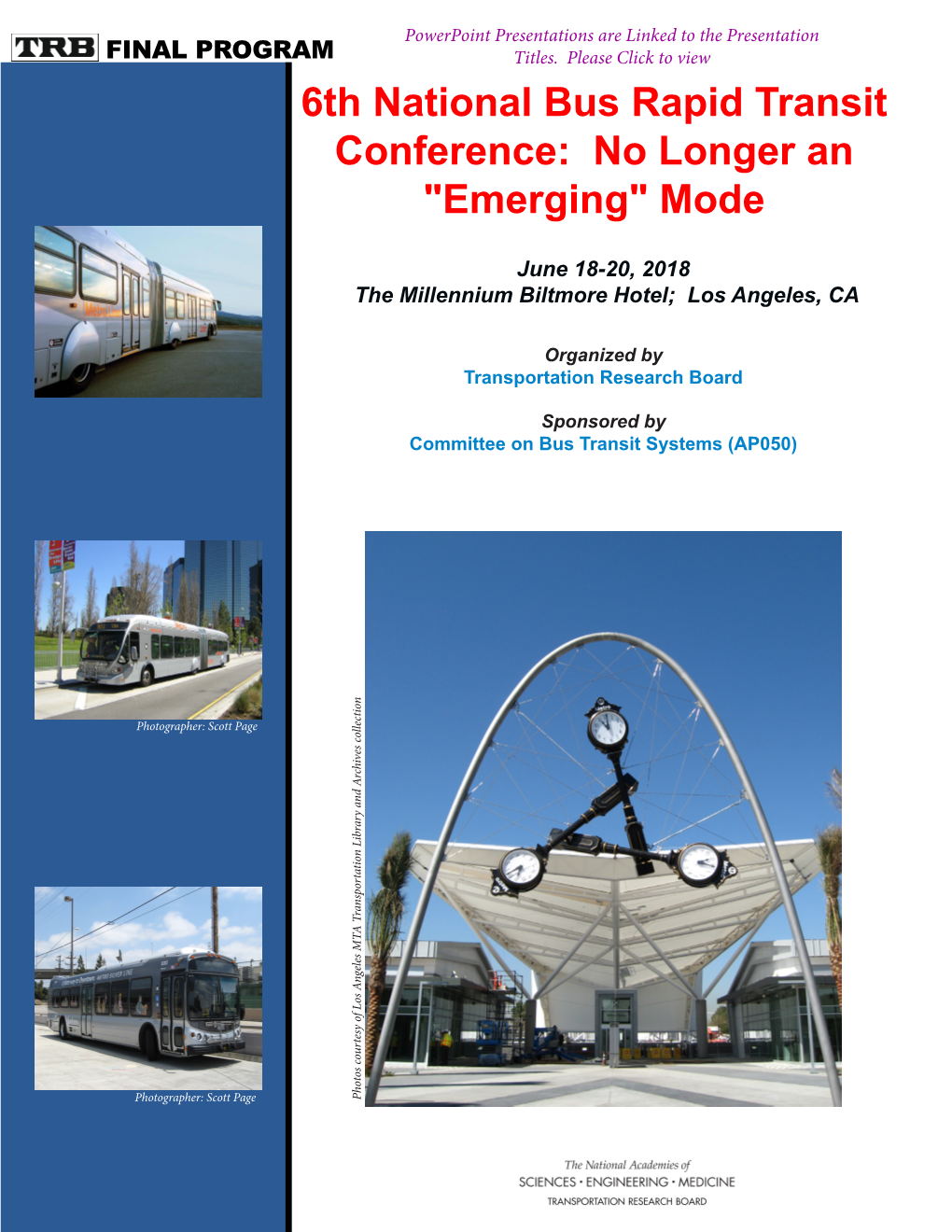 6Th National Bus Rapid Transit Conference: No Longer an "Emerging" Mode