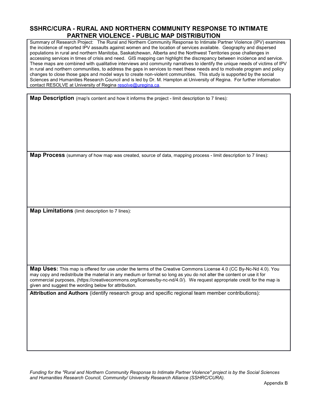 Written Report Development Form - Alberta