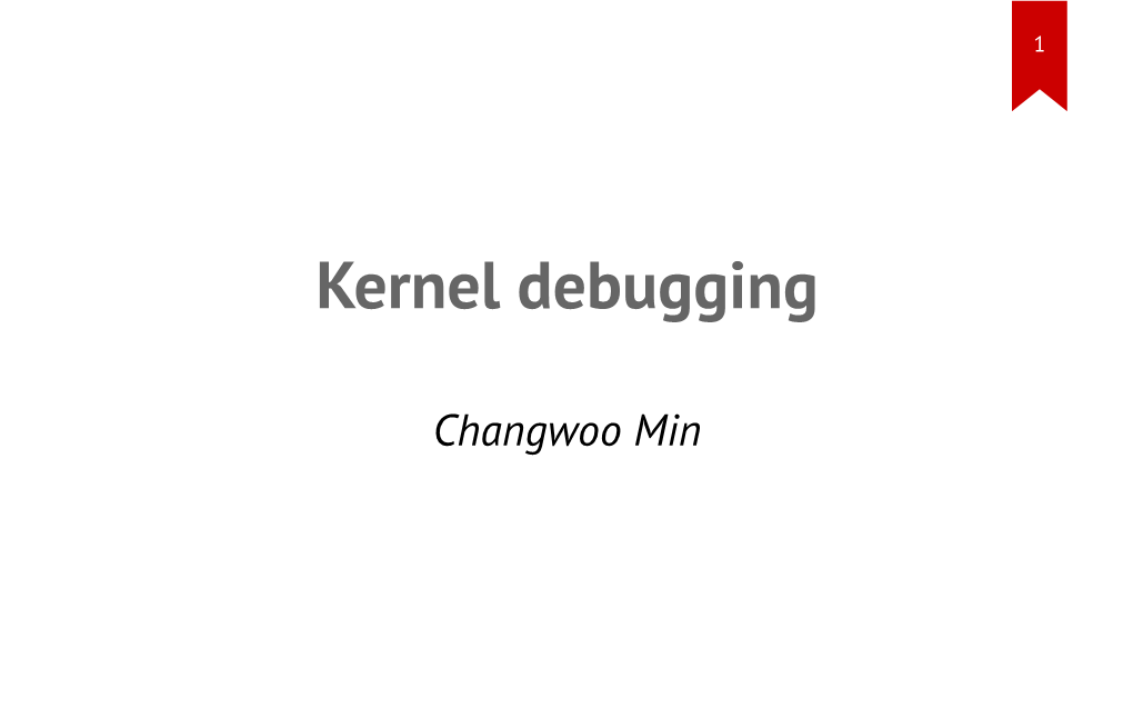 Kernel Debugging