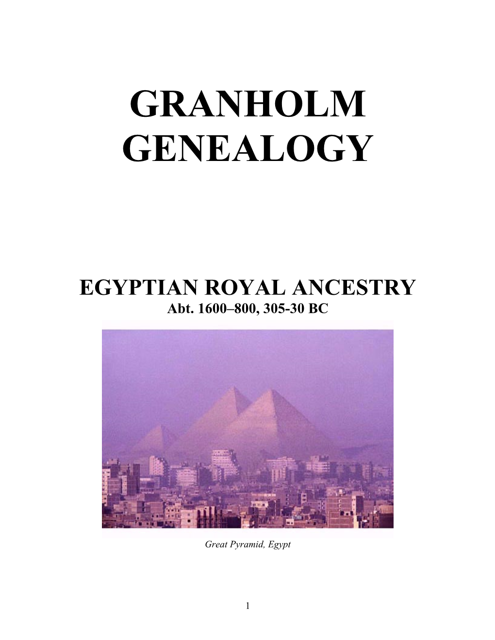 EGYPTIAN ROYAL ANCESTRY Abt