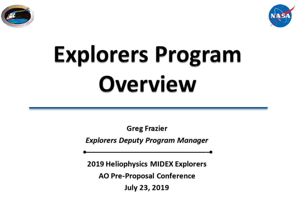 Explorers Program Overview