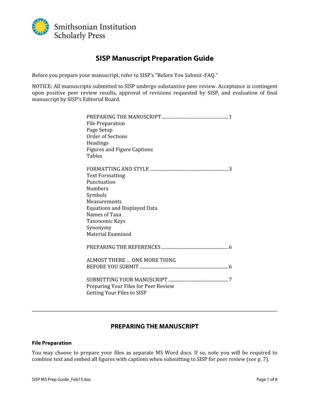 SISP Manuscript Preparation Guide