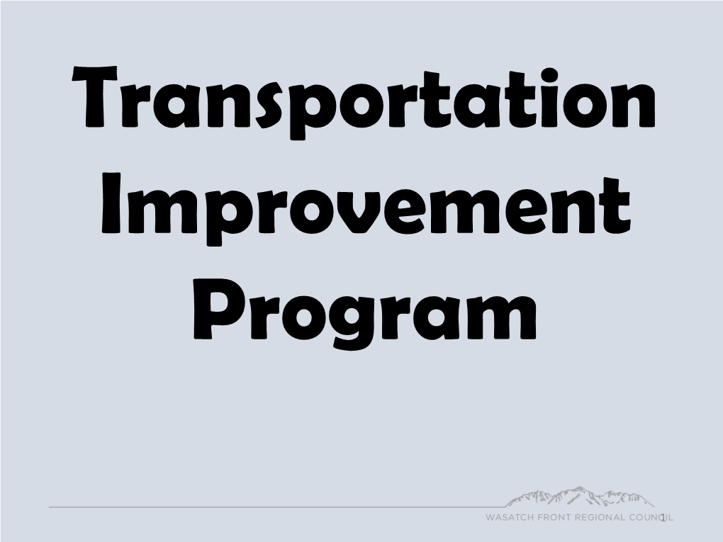 Transportation Improvement Program