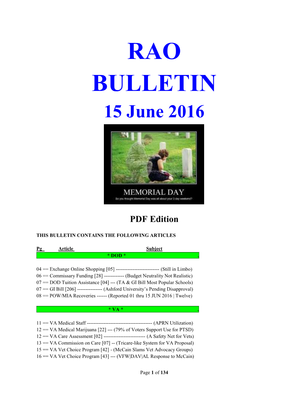 Bulletin 160615 (PDF Edition)