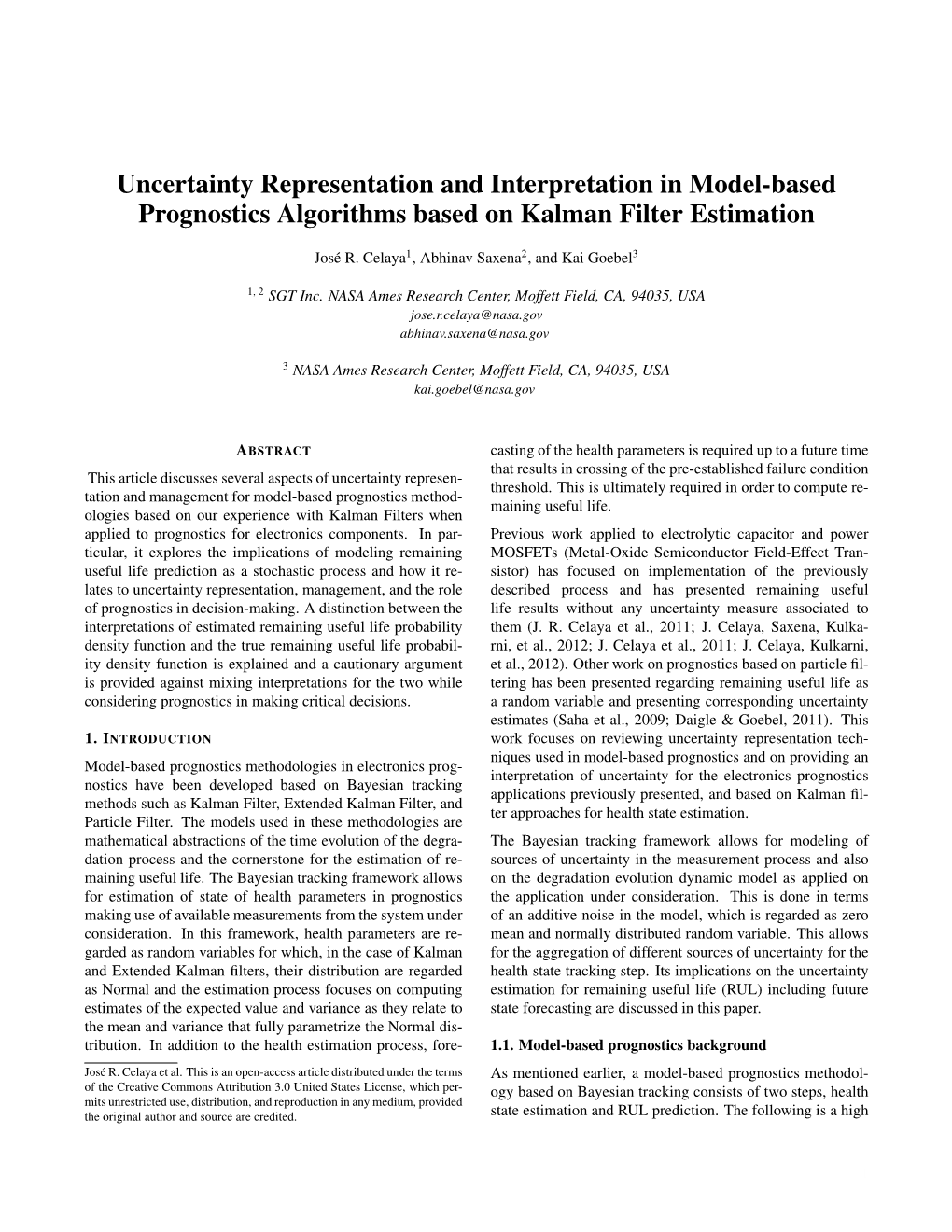 Uncertainty Representation and Interpretation in Model-Based Prognostics Algorithms Based on Kalman Filter Estimation