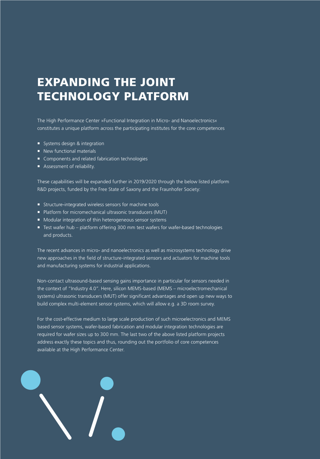 Expanding the Joint Technology Platform