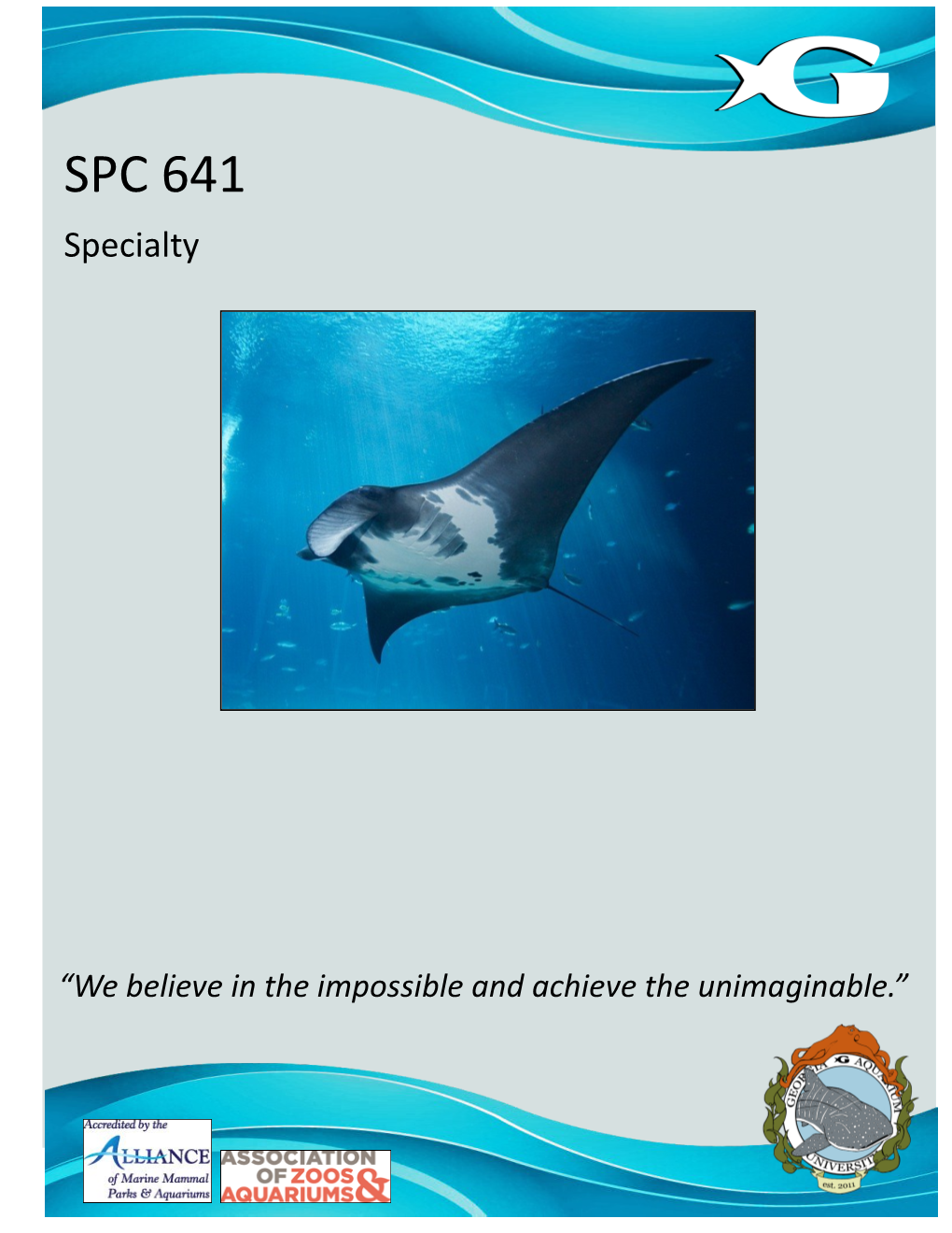 Manta Ray Specialty - Course Objectives