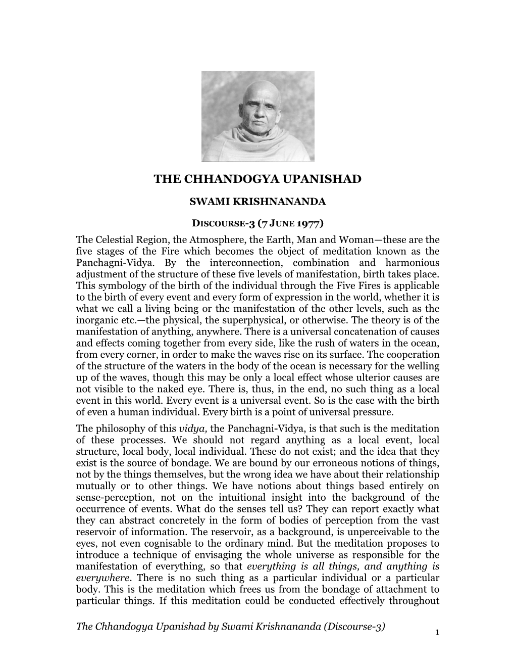 The Chhandogya Upanishad