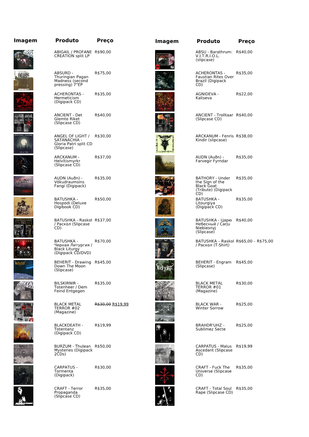 Complete Catalog