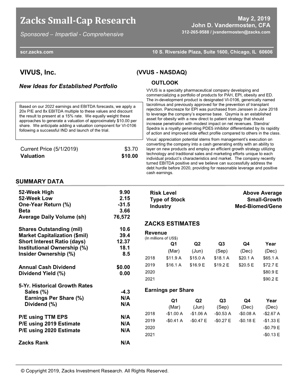 Zacks Small-Cap Research John D