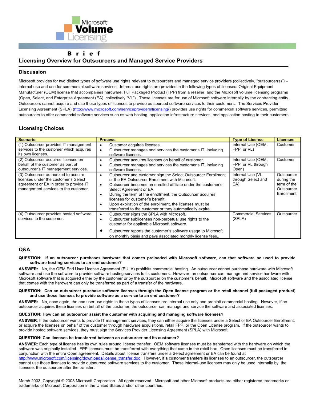 Per Seat, Per Server, Per Processor Licensing Brief