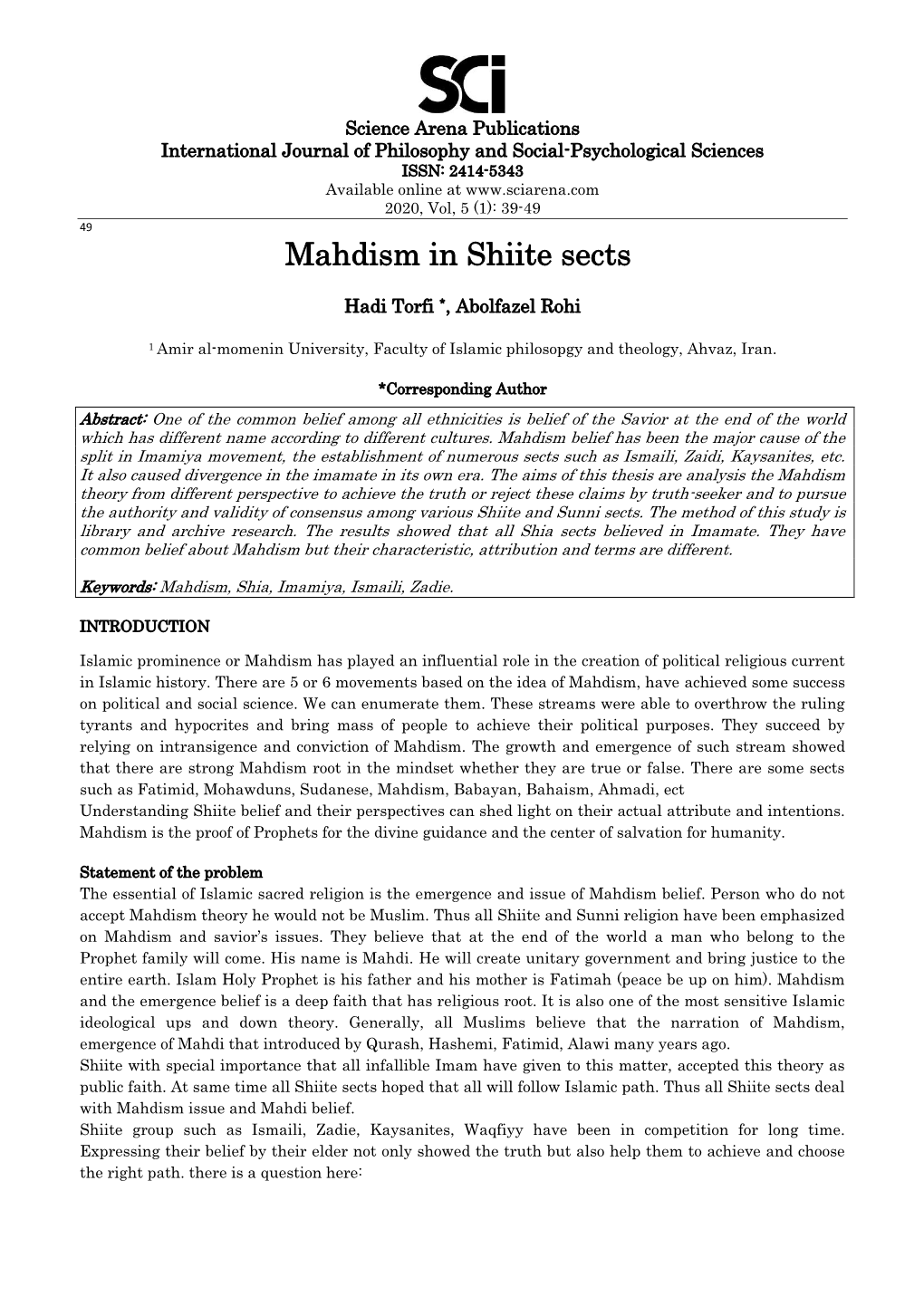 Mahdism in Shiite Sects