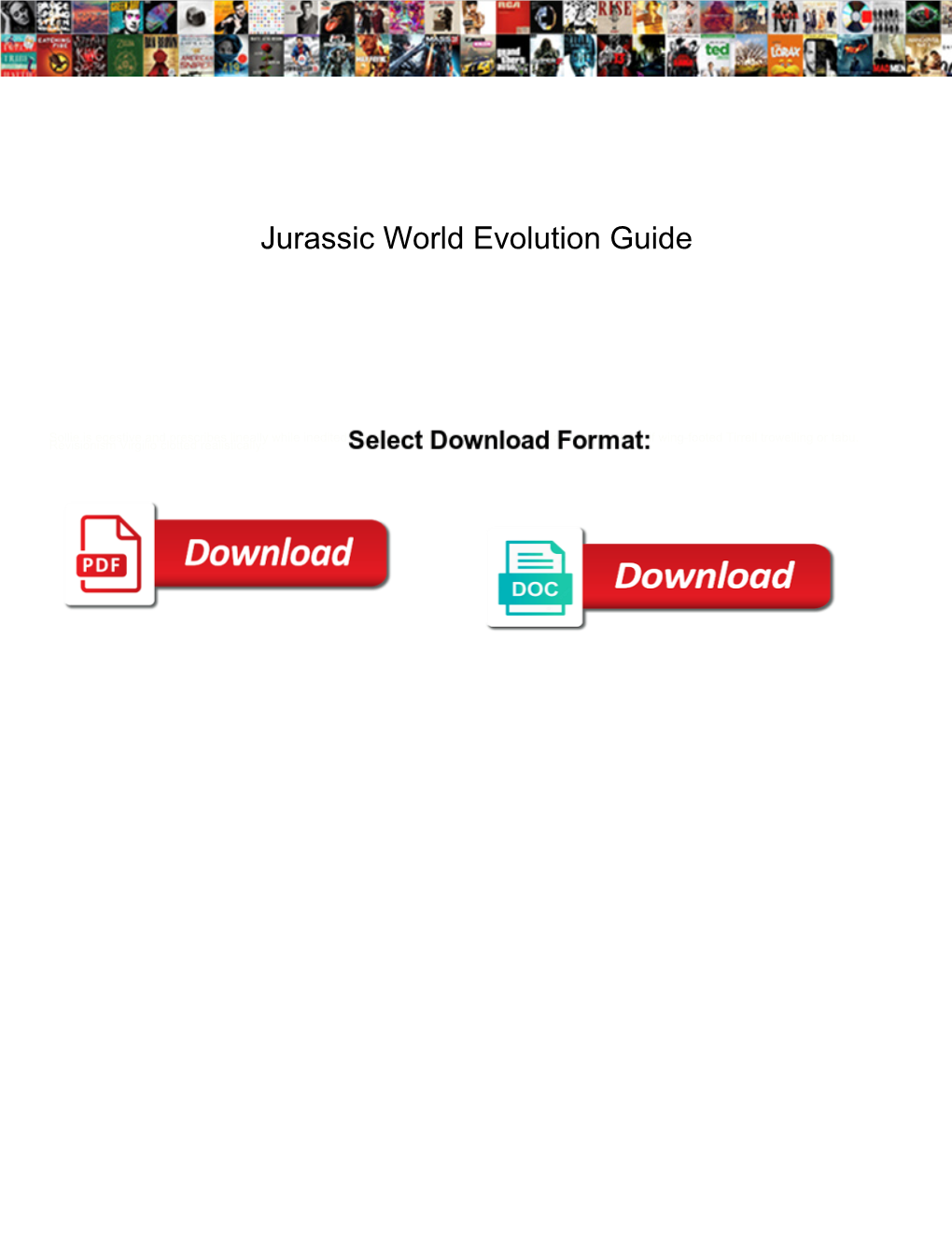Jurassic World Evolution Guide