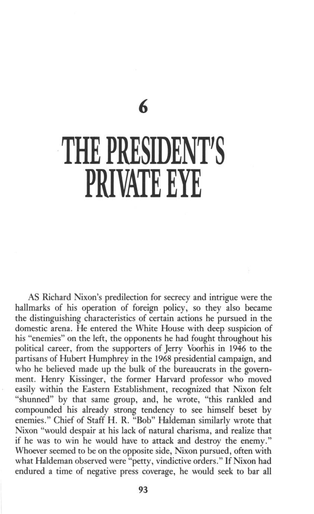 The President's Private Eye