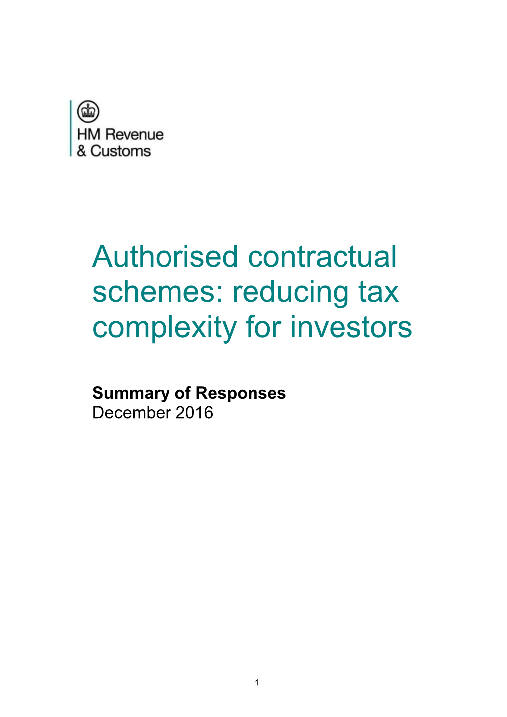 Authorised Contractual Schemes: Reducing Tax Complexity for Investors